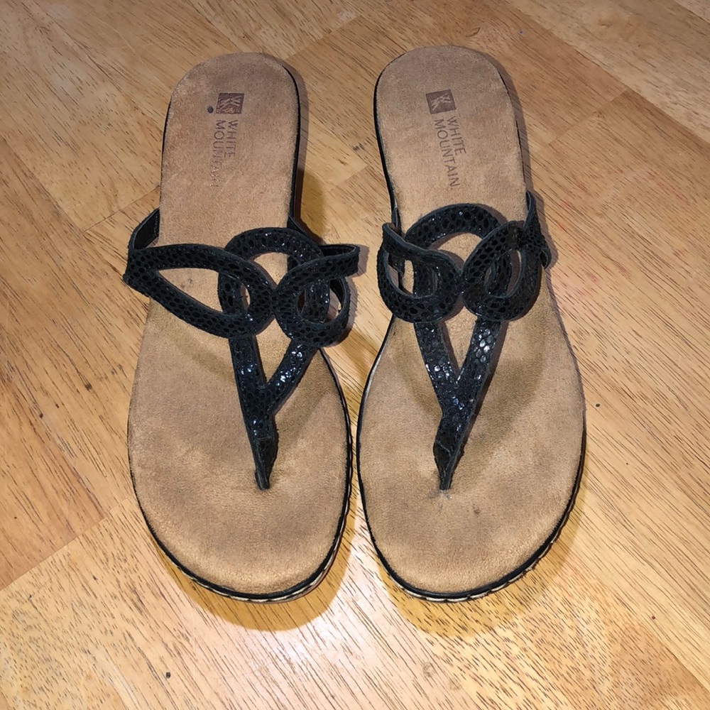 Black and brown sandals